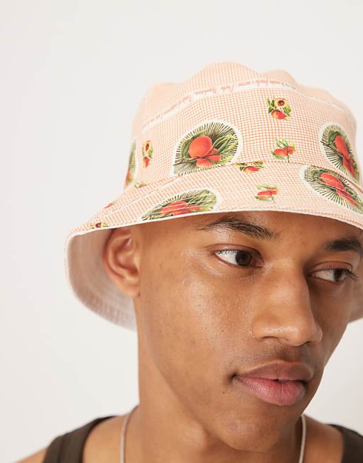 Asos Design Shorts And Hat Set In Fruit Print