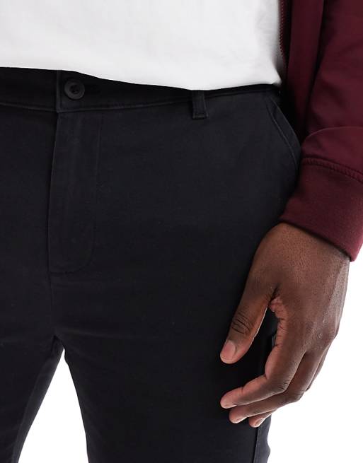 Asos Design Skinny Fit Chino Pants In Black