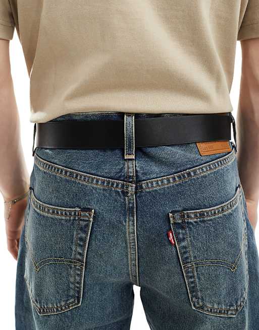 Asos Design Dragon Faux Leather Belt In Antique Silver And Black