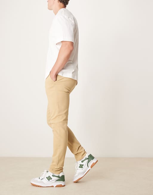 Asos Design Skinny Chinos In Beige