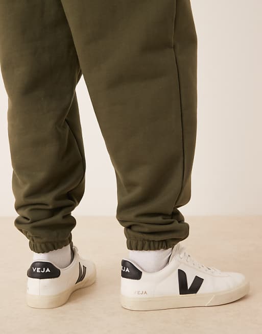 Trousers Asos Design Premium Heavyweight Oversized 400gsm In Dark Green