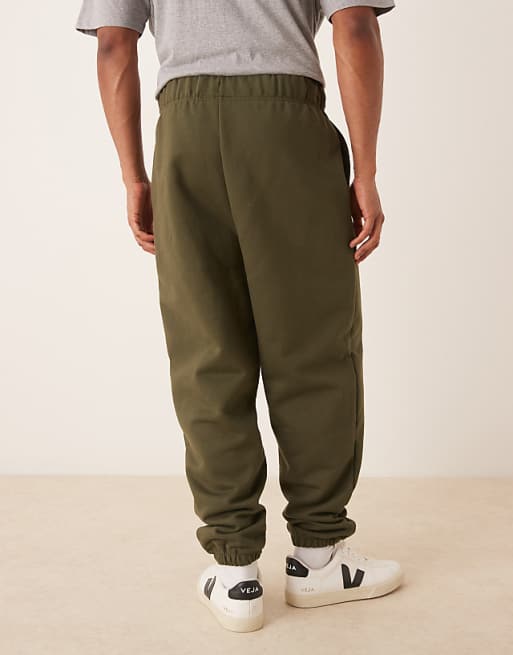 Trousers Asos Design Premium Heavyweight Oversized 400gsm In Dark Green
