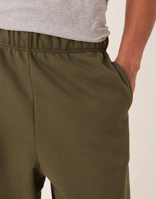 Trousers Asos Design Premium Heavyweight Oversized 400gsm In Dark Green