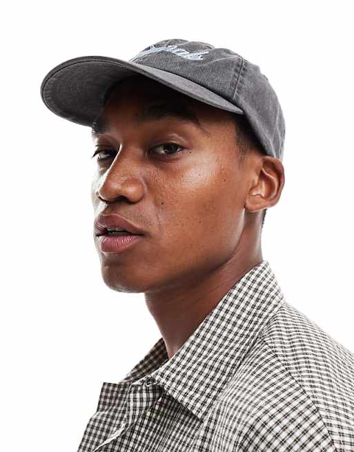 Jack & Jones Cap In Washed Black With Logo