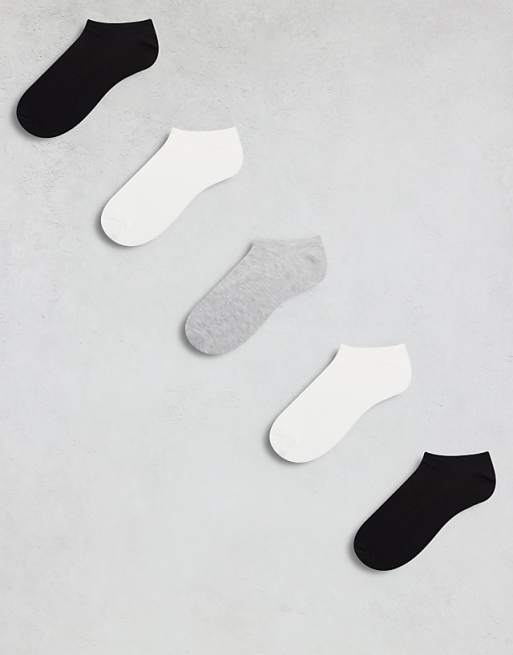 Men ASOS DESIGN 5 pack sneaker socks in multi