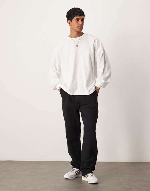 Trousers Asos Design Essential Straight Leg In Black