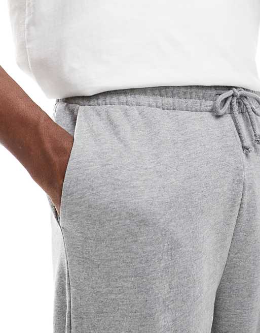 Trousers Asos Design Essential Straight Leg In Heather Gray