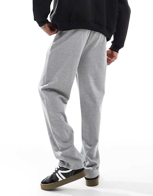 Trousers Asos Design Essential Straight Leg In Heather Gray