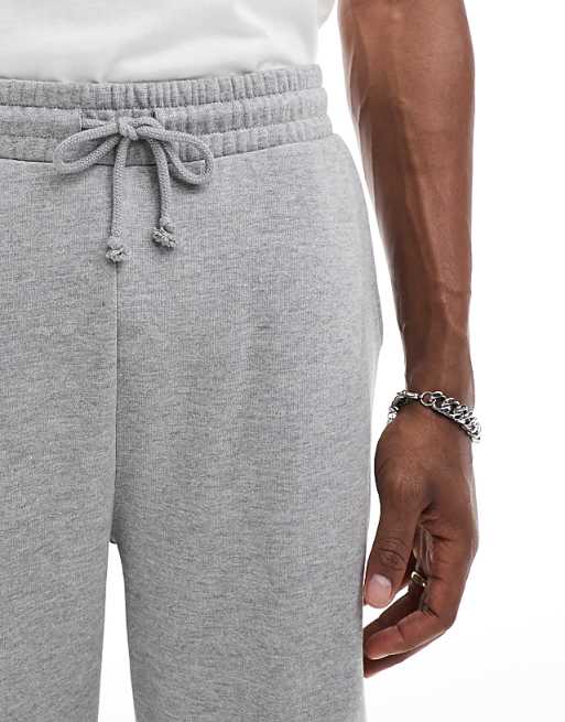 Trousers Asos Design Essential Straight Leg In Heather Gray