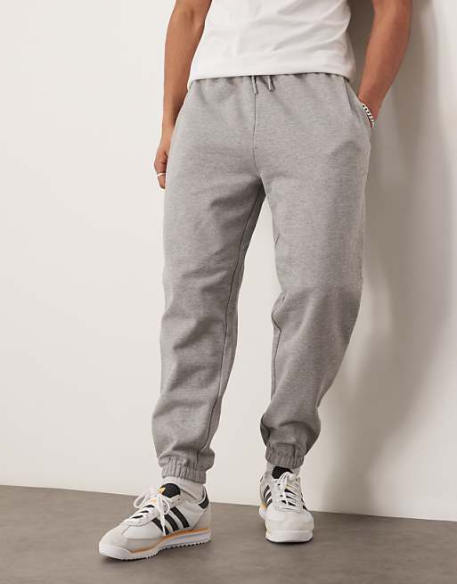 Trousers Asos Design Essential Tapered Sweatpants In Heather Gray