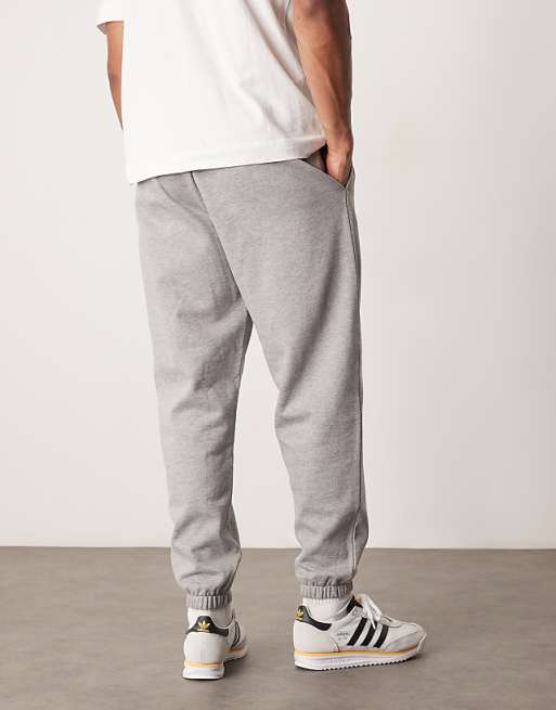 Trousers Asos Design Essential Tapered Sweatpants In Heather Gray