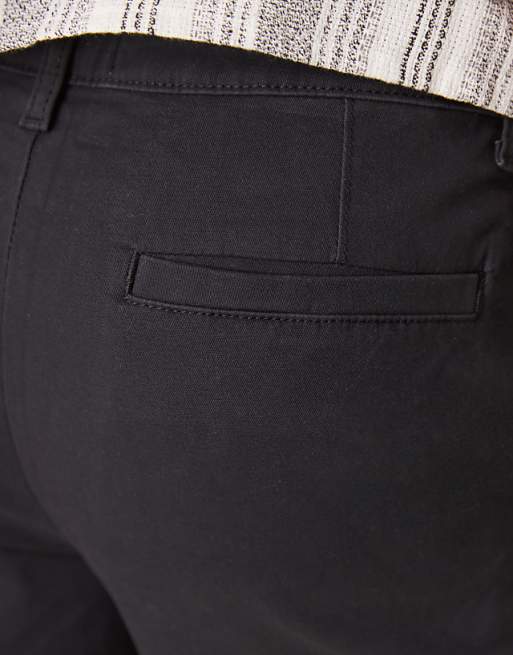 Asos Design Tapered Fit Chinos In Black