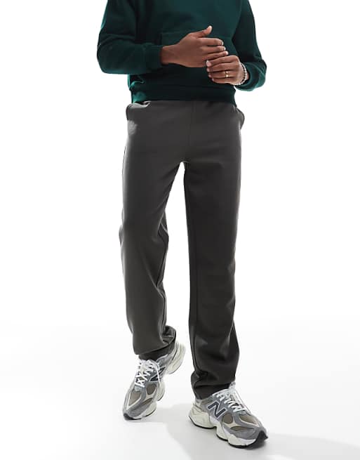 Trousers Asos Design Essential Straight Leg In Khaki