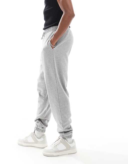 Trousers Asos Design Essential Oversized In Heather Gray