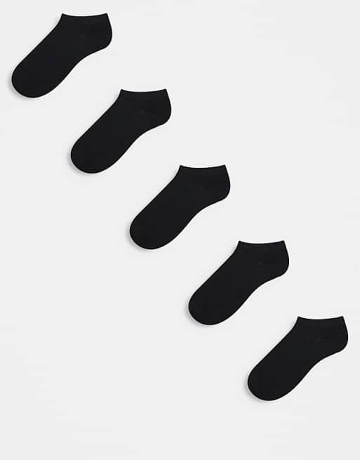 Men JJ Rebel 5-pack sneaker socks in black