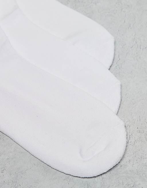 Men Cotton On 3 pack essential socks in white sport stripe