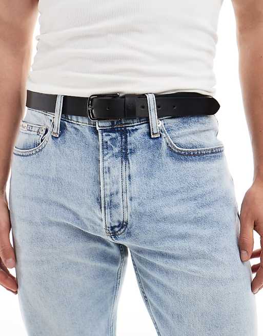 Bershka Plain Belt In Black