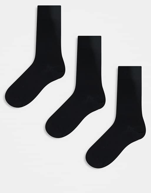 Men ARKET 3 pack ankle socks in black