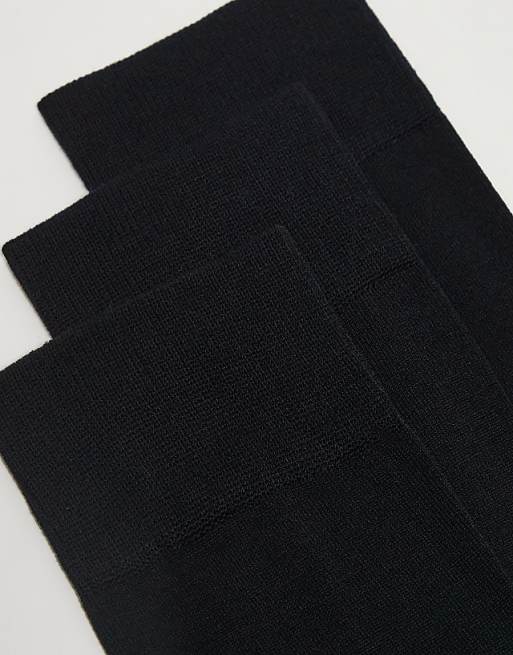 Men ARKET 3 pack ankle socks in black