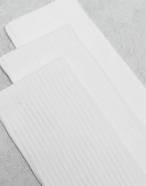 Men Cotton On 3 pack essential socks in white