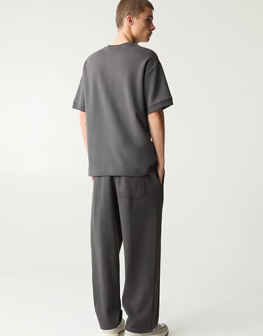 Trousers Pull&bear Interlock In Gray