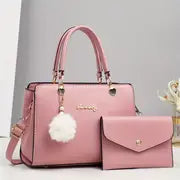 Women Fashion Tote Bag Shoulder Bag Top Handle Satchel Purse Set 2pcs