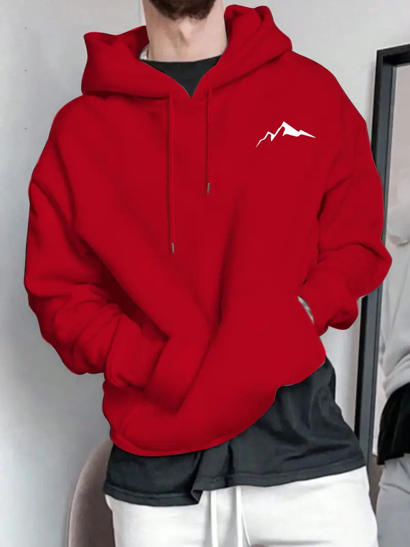 Men's Print Fleece-Lined Hoodie