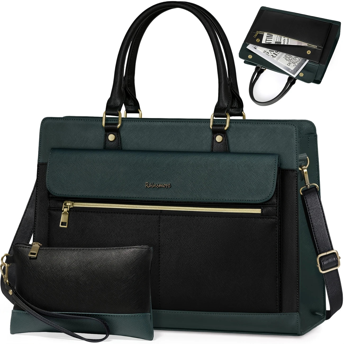 Women 15.6 Inch Laptop Tote Bag Business Office Work Bag Professional Briefcase