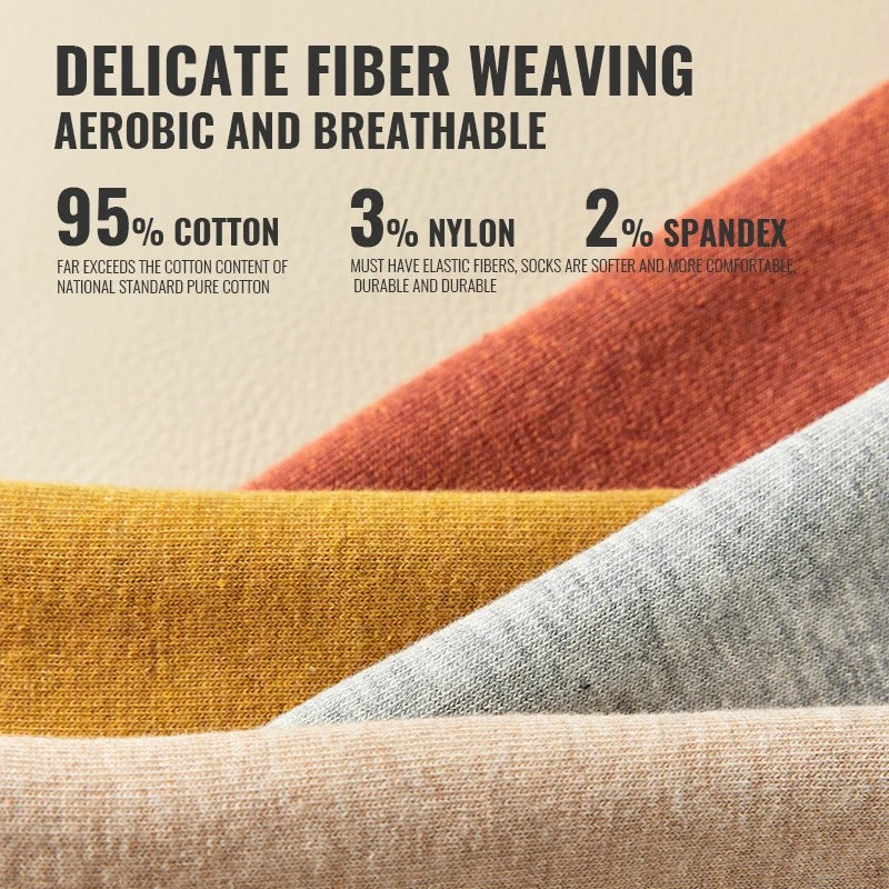 Men’s Cotton Long Crew Socks – 6 Pairs