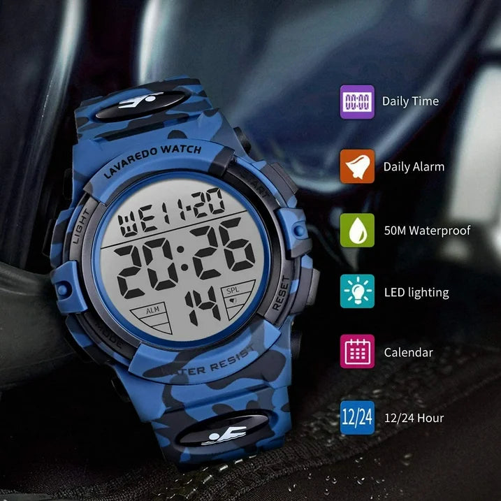 Watches for Man Digital Watches Waterproof Sport Watch with LED Backlight, Running Sports Digital Watch Gifts for Man Father's Day Gift