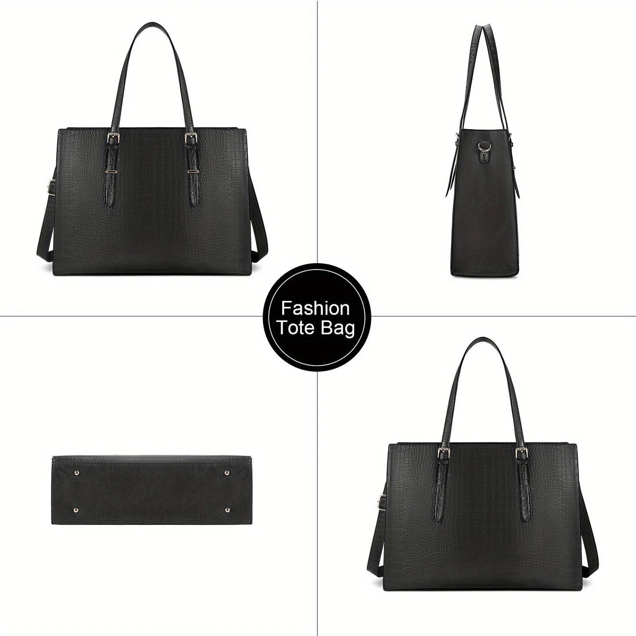 Women Business Office Bag Large Capacity Black