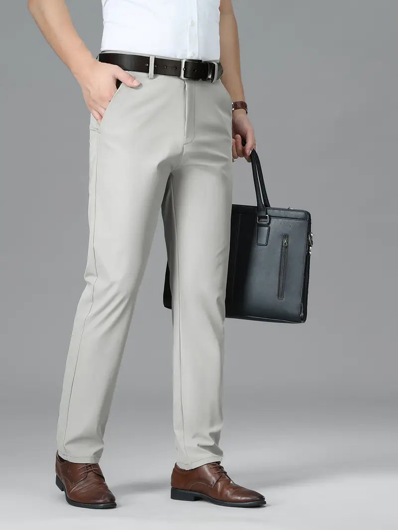 Men'S Business Casual Straight-Leg Pants for Summer