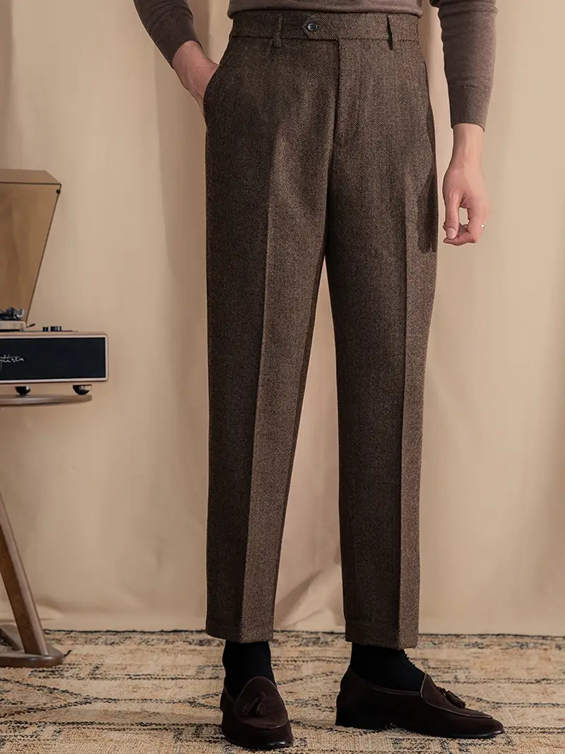 Men’s Wool-Blend Formal Chino Pants