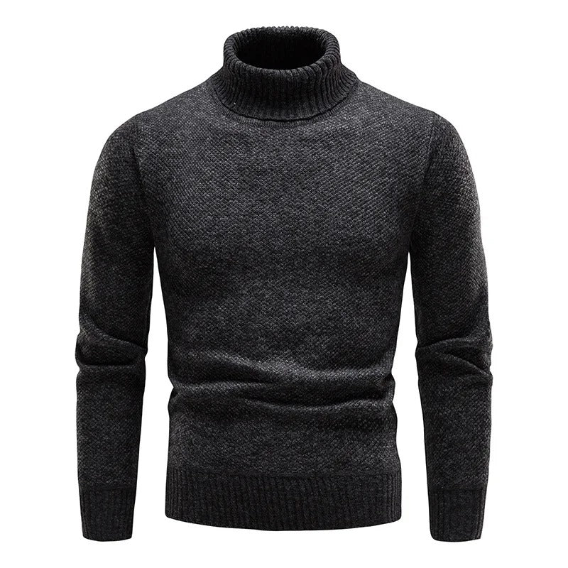 Men's Thick Turtleneck Knit Pullover Sweater