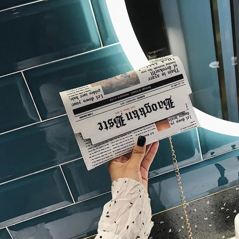 Newspaper Envelope Crossbody Bag for Women