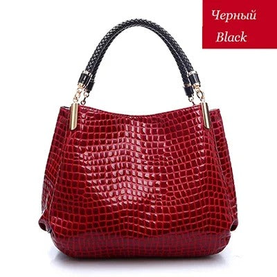 Luxury Crocodile Designer Leather Handbag