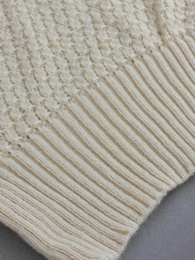 Elegant Women's Knit Sweater with Cut-Out Detail