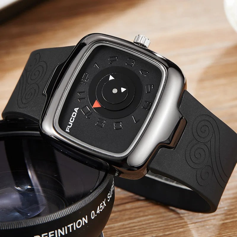 Men’s Turntable Quartz Watch Black