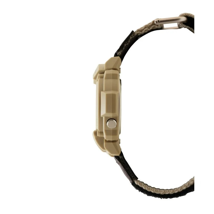 Casio Mens Digital Cloth Band Wristwatch, Tan