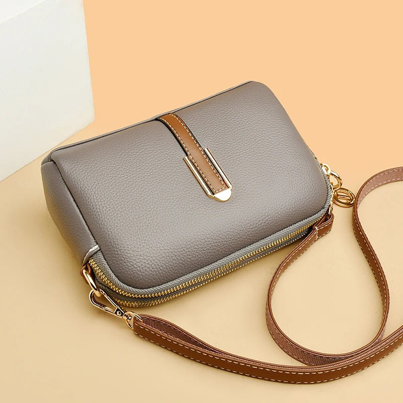 Genuine Leather Cowhide Flap Bag