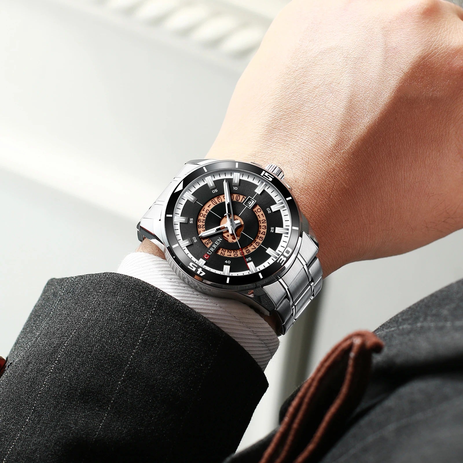Men's Stainless Steel Business Quartz Watch