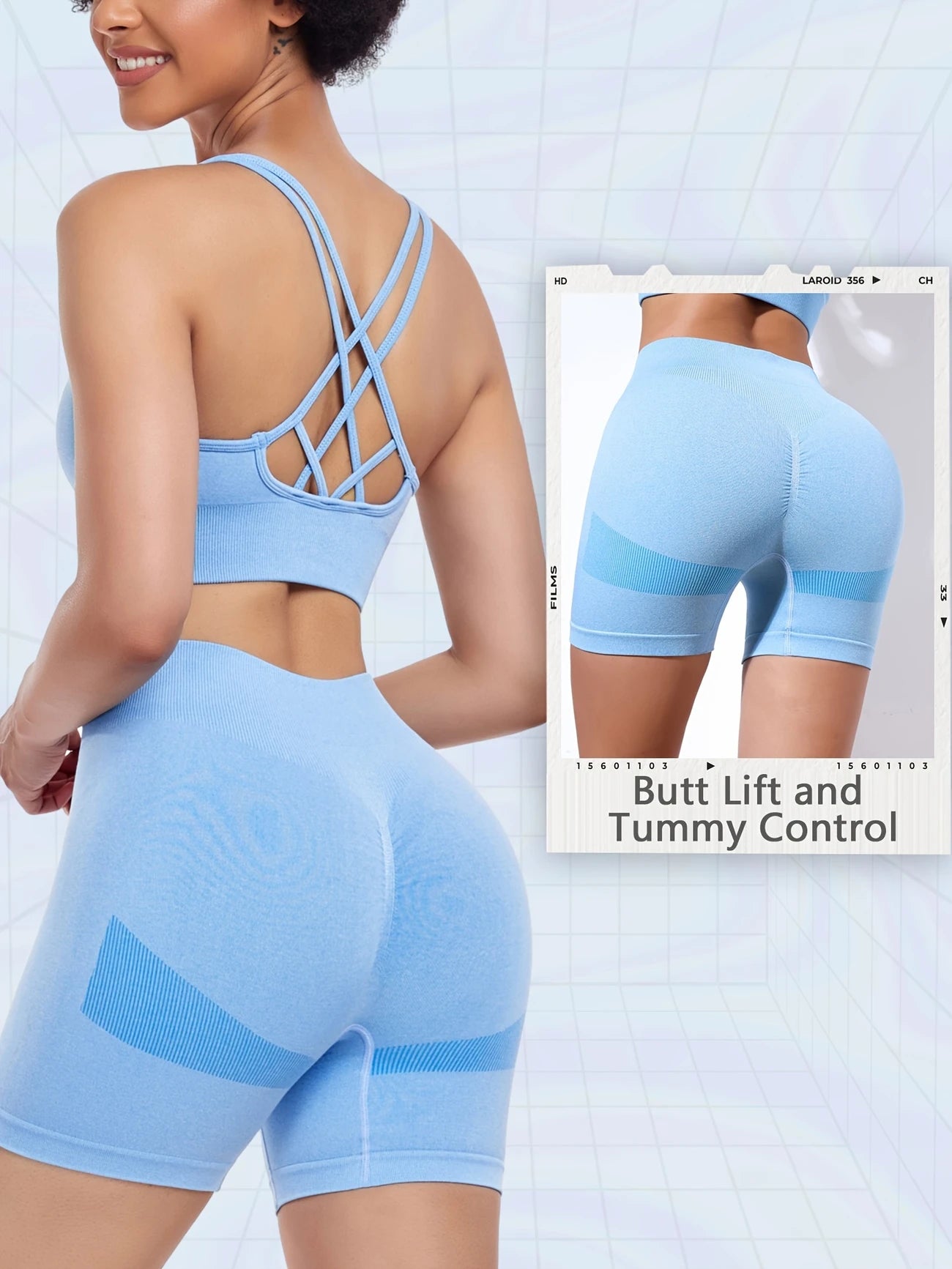 High Waisted With Adjustable Padded Sports Bra Activewear Sets