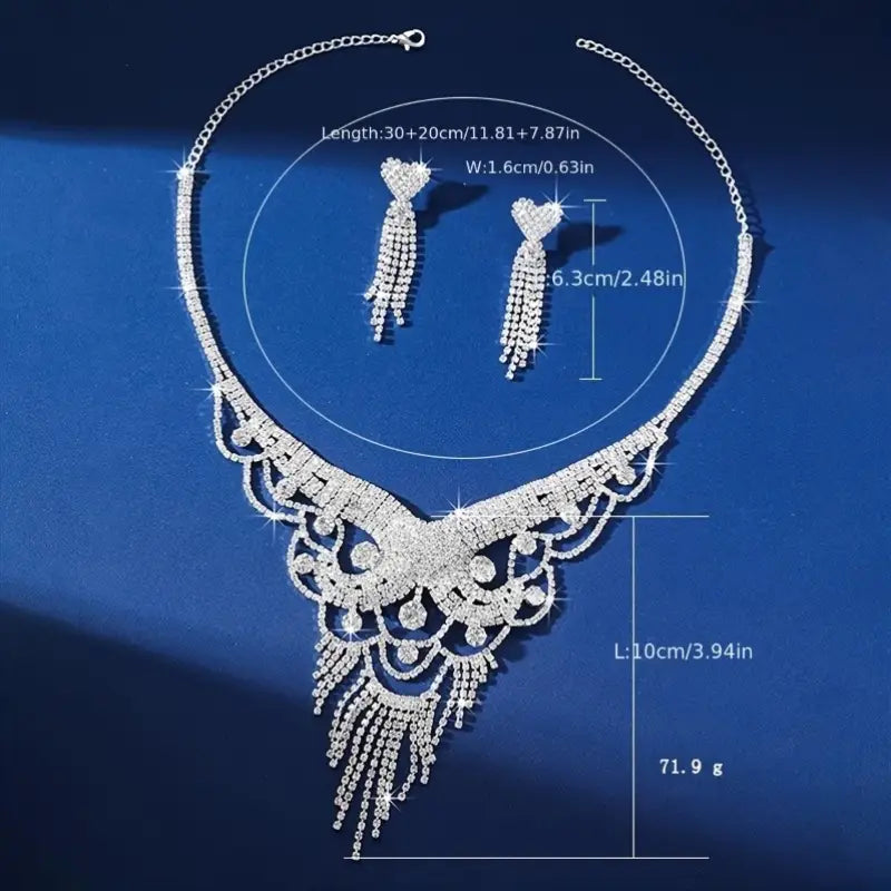 Elegant Sterling Silver Jewelry Set