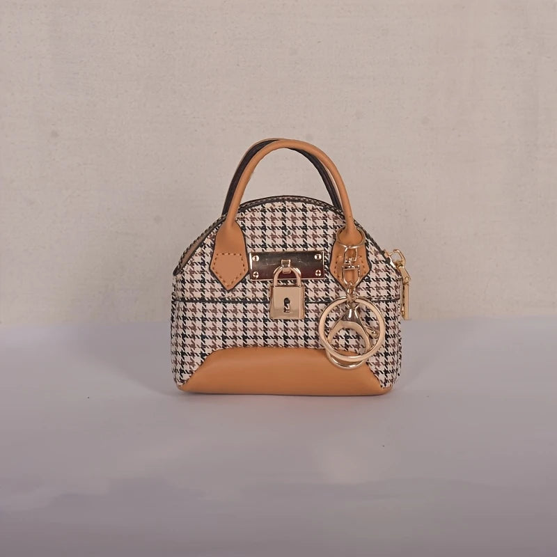 Mini Handbag Keychain Coin Purse Fashion Coin Wallet Pendant with Zipper Mini Makeup Bag