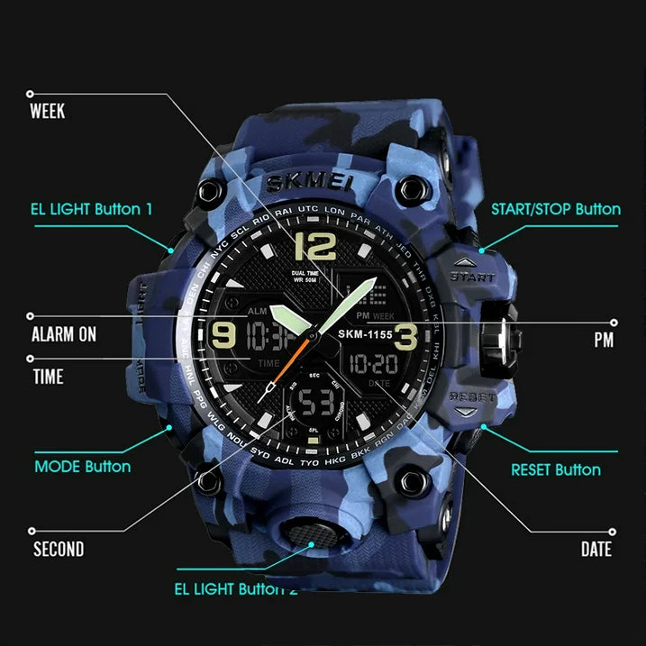 SKMEI Men's Analog Sports Military Watch