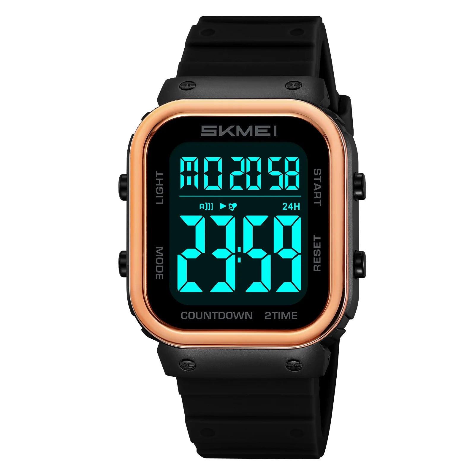 SKMEI Mens Digital Watch Outdoor Sports Waterproof Large Face Wrist Watches with LED Back Ligh/Alarm/Stopwatch