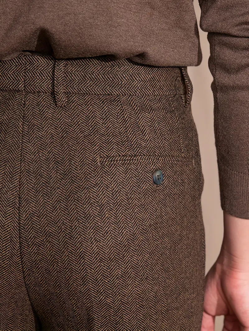 Men’s Wool-Blend Formal Chino Pants