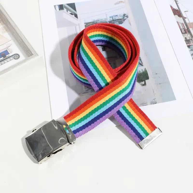 Canvas Men's Rainbow Belt