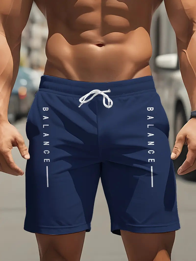 Men’s Navy Blue Balance Drawstring Shorts