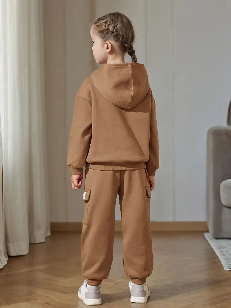 Fleece Hoodie & Workwear Trousers Set